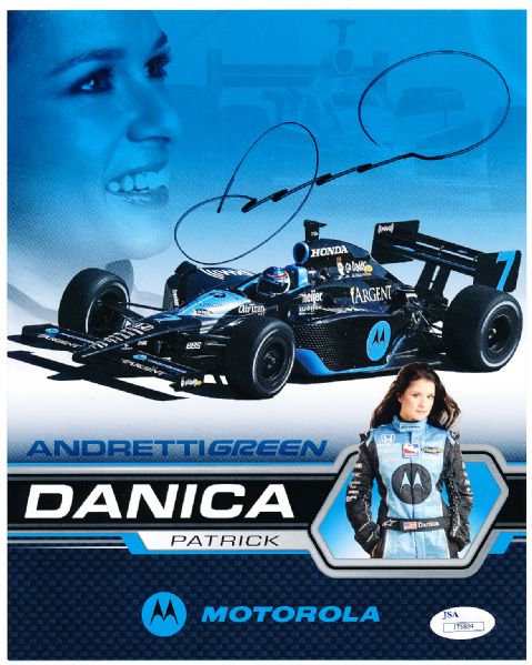 Danica Patrick Autographed Motorola Racing 8” x 10” Handout- JSA Authenticated