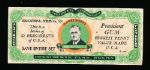 1937 Dietz President’s Chewing Gum “President’s Play Bucks”- Franklin D. Roosevelt