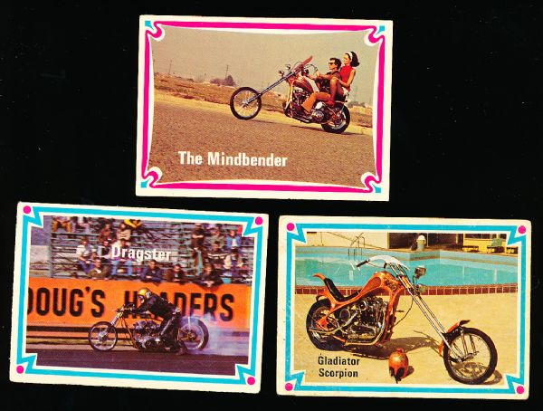 1970’s TRM Productions Street Chopper/ Hot Bike Non-Sports Cards- 28 Diff. Cards