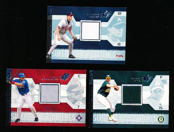 2002 SPx Bsbl. “Super Stars Swatches- 5 Diff. Cards
