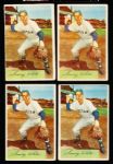 1954 Bowman Bb- #34 Sammy White, Red Sox- 4 Cards