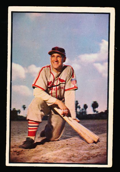 1953 Bowman Bb Color - #81 Enos Slaughter, Cardinals