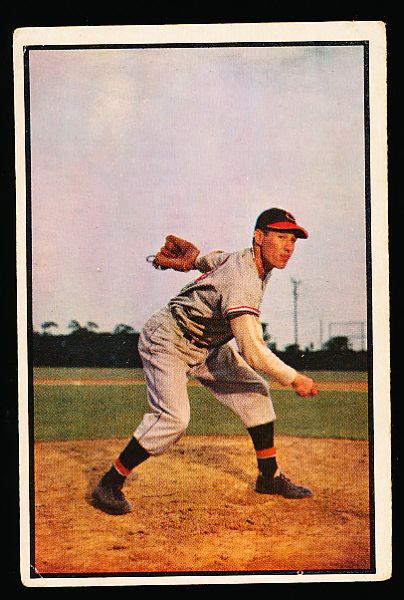 1953 Bowman Bb Color- #114 Bob Feller, Indians-Hi#