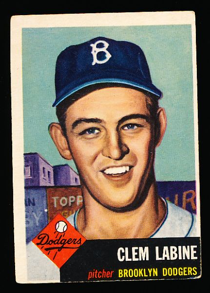 1953 Topps Bb- #14 Clem Labine, Dodgers