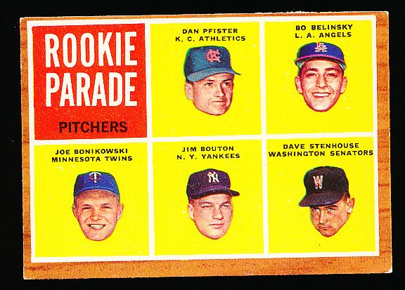 1962 Topps Bb- #592 Rookie Parade- Jim Bouton! 
