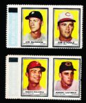 1962 Topps BB Stamp Pairs- 6 Diff.- with Tabs