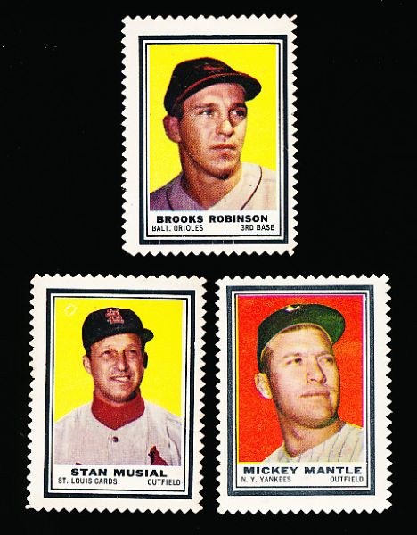 1962 Topps Bb Stamps- 4 Single Stamps