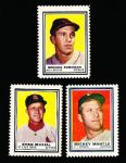 1962 Topps Bb Stamps- 4 Single Stamps