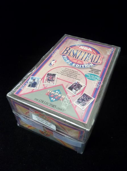 1991-92 Upper Deck Basketball- One Unopened Wax Box From Both Series!