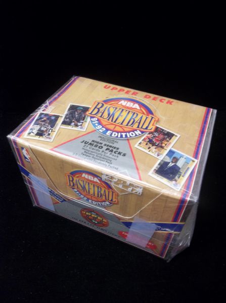 1991-92 Upper Deck Basketball- 1 Unopened High Series Jumbo Pack Box
