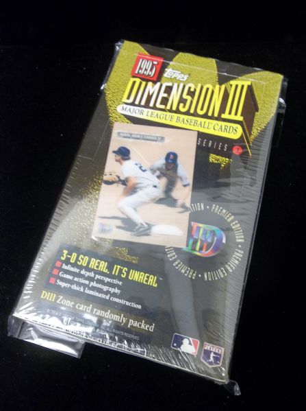 1995 Topps- Dimension III Baseball- 1 Unopened Series 1 Wax Box