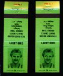 1980 Liberty Match Covers- Larry Bird- (Green)- 20 Match Covers