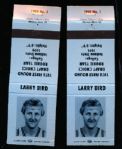 1980 Liberty Match Covers- Larry Bird (Light Blue)- 20 Match Covers
