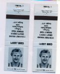1980 Liberty Match Covers – Larry Bird (Light Blue)- 30 Match Covers
