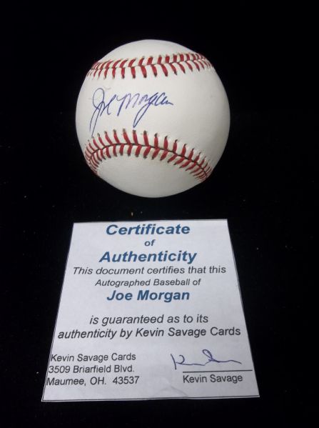 Joe Morgan Autographed Official NL William White Bsbl.