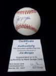 Joe Morgan Autographed Official NL William White Bsbl.