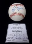Early Wynn Autographed Official AL Bobby Brown Bsbl.
