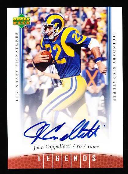 2006 Upper Deck Legends “Legendary Signatures” #53 John Cappelletti, Rams