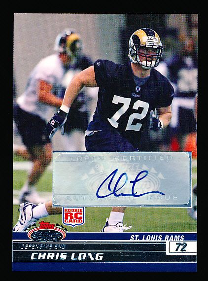 2008 Stadium Club Ftbl. #136 Chris Long RC AU