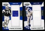 2010 Panini Certified Ftbl. “Fabrics of the Game”- 2 Diff. Hall of Fame L. A. Rams- both NrMt, #/250