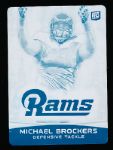 2012 Bowman Ftbl. “Printing Plate Cyan” #157 Michael Brockers, Rams- 1/1!
