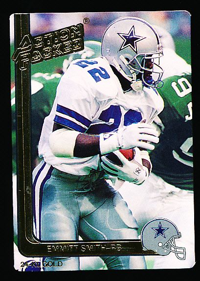 1991 Action Packed Ftbl. “24 Kt Gold” #13 Emmitt Smith, Cowboys