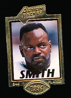 1994 Action Packed Ftbl. “Badge of Honor Pins- 24 Kt. Plated” #24 Emmitt Smith, Cowboys