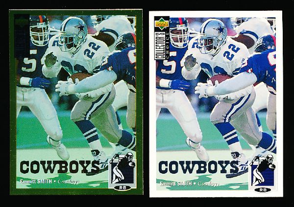 1994 Collector’s Choice Ftbl. #215 Emmitt Smith- 4 Diff. Versions