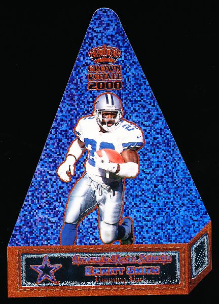 2000 Crown Royale Ftbl. “Cramer’s Choice Jumbo Dk. Blue” #2 Emmitt Smith, Cowboys- #9/35!