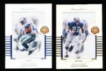 2002 Fleer Focus Jersey Edition Ftbl. “Materialistic” #5 Emmitt Smith- both versions