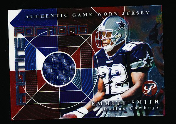 2002 Topps Pristine Ftbl. “Pristine Portions Jerseys” #ES Emmitt Smith, Cowboys