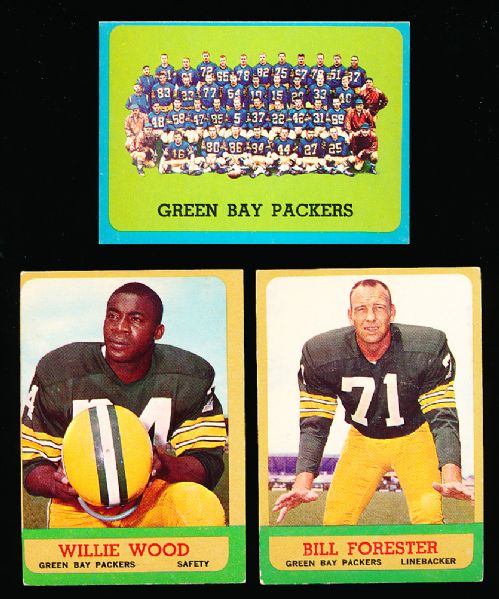 1963 Topps Fb- Packers- 6 Diff.