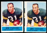1964 Philly Fb- #80 Jim Taylor, Packers- 2 Cards