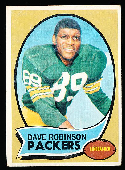1970 Topps Fb- #102 Dave Robinson, Packers- 20 Cards