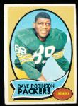 1970 Topps Fb- #102 Dave Robinson, Packers- 20 Cards