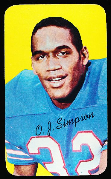 1970 Topps Fb Supers- #24 O.J. Simpson, Bills