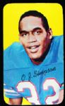 1970 Topps Fb Supers- #24 O.J. Simpson, Bills
