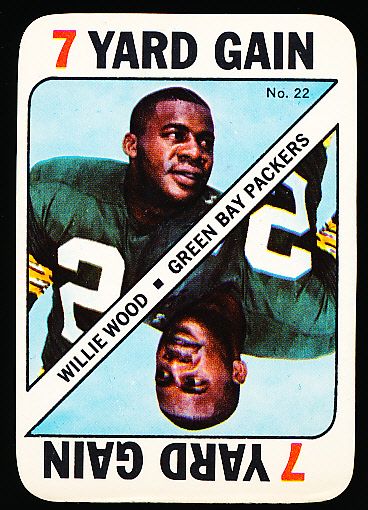 1971 Topps Fb Game- #22 Willie Wood, Packers- 6 Cards