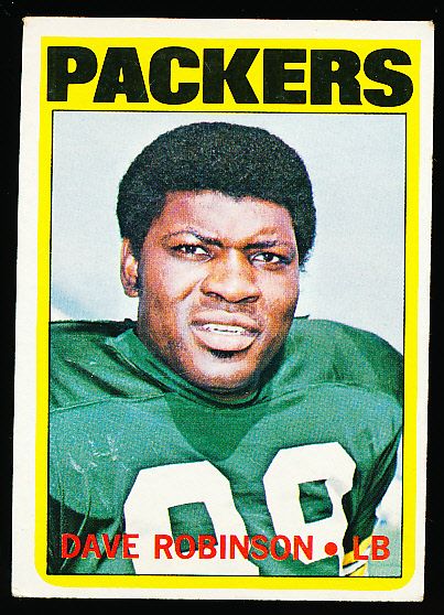 1972 Topps Fb- #116 Dave Robinson, Packers- 16 Cards
