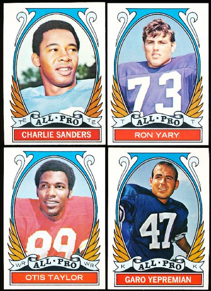 1972 Topps Fb- 4 Diff. Hi#’s
