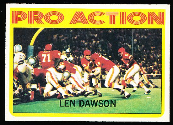 1972 Topps Fb- # 340 Len Dawson Pro Action- Hi#