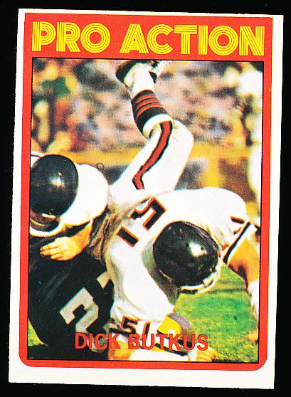 1972 Topps Fb- #341 Dick Butkus Pro Action- Hi#