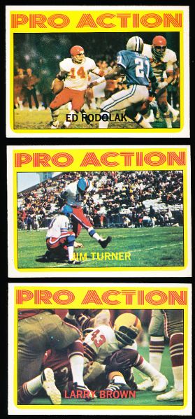 1972 Topps Fb- 3 Diff. Hi#’s