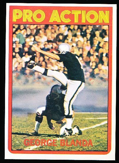 1972 Topps Fb- #348 George Blanda Pro Action- Hi#