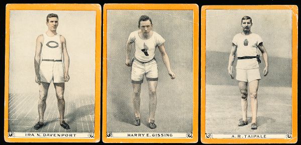 1910 Pan Handle Scrap “World’s Champion Athletes”- 3 Diff. Cards