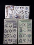 1947 Hollywood Starstamps- 3 Diff. Sheets of 12 Stamps