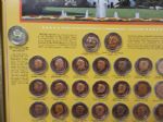 1976 American Bicentennial “Presidents and First Ladies” Commemorative Medallion Set of 39 with Frame