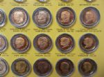 1976 American Bicentennial “Presidents and First Ladies” Commemorative Medallion Set of 39 with Frame
