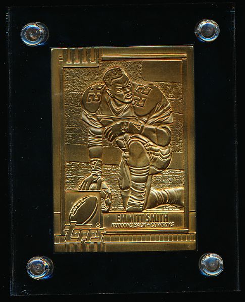 1995 Highland Mint 1990 Score Update Ftbl. #101 T Emmitt Smith Limited Edition Bronze Card- #1231/5,000