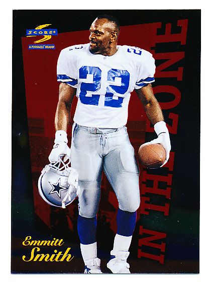 1996 Score Ftbl. “In the Zone” #9 Emmitt Smith, Cowboys